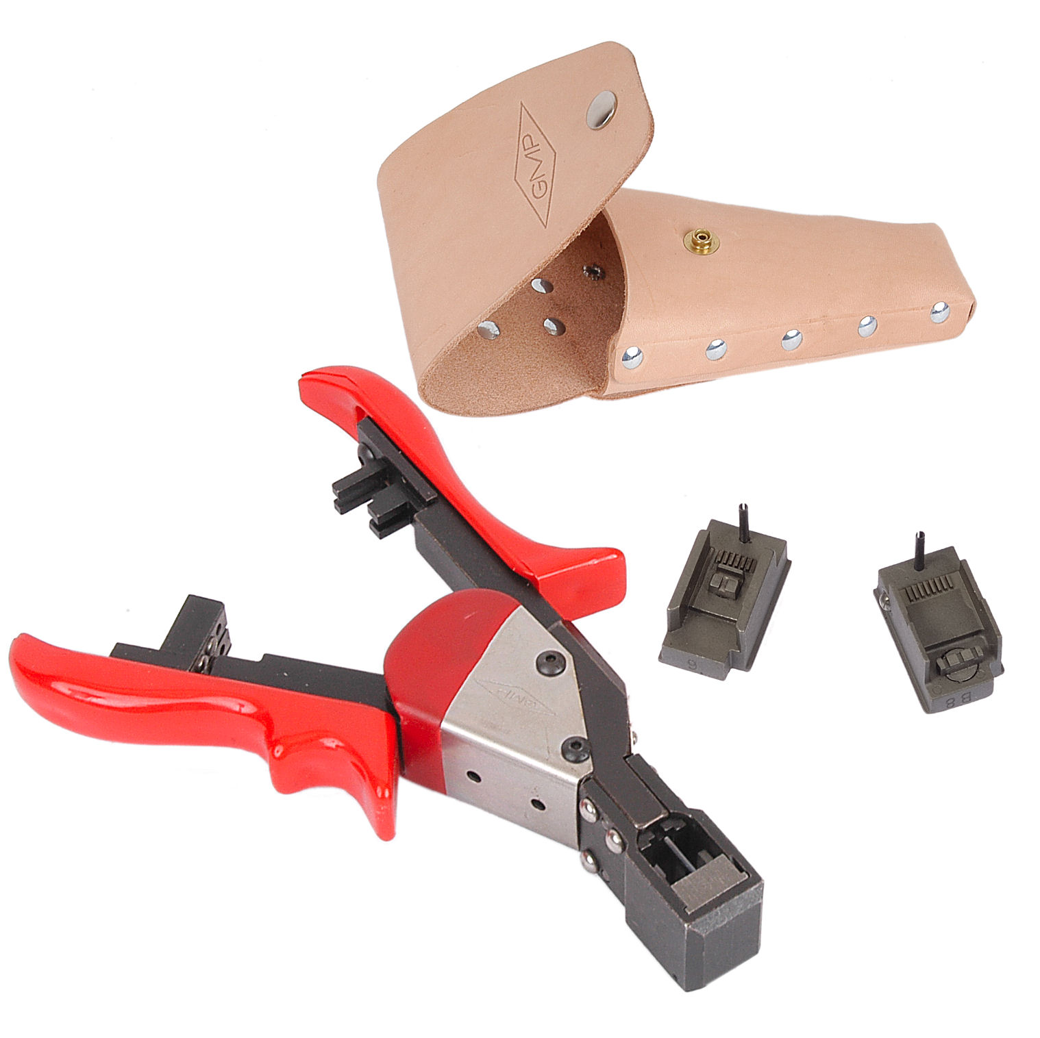 Modular Plug Presser with dies and holster