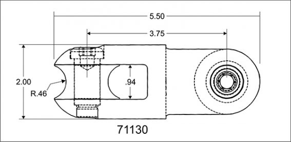 71130 rope to rope connector dimensions