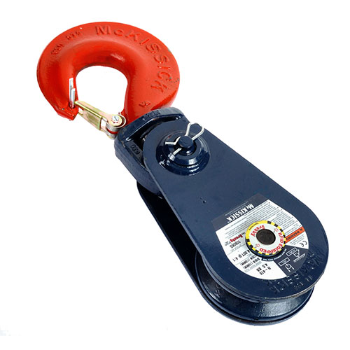 6 In. Wire Rope Snatch Block with Latch Hook