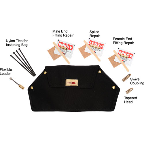 Duct Rodder Accessory Kit for 1/4 in. Standard Rod w/Canvas Pouch