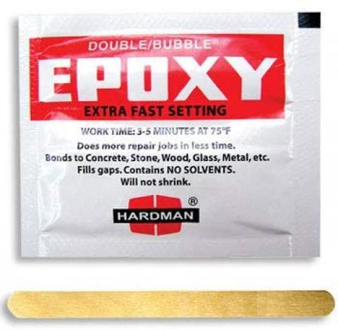 epoxy packet for duct rod repair