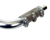 Spiked foot for manhole cover lifter